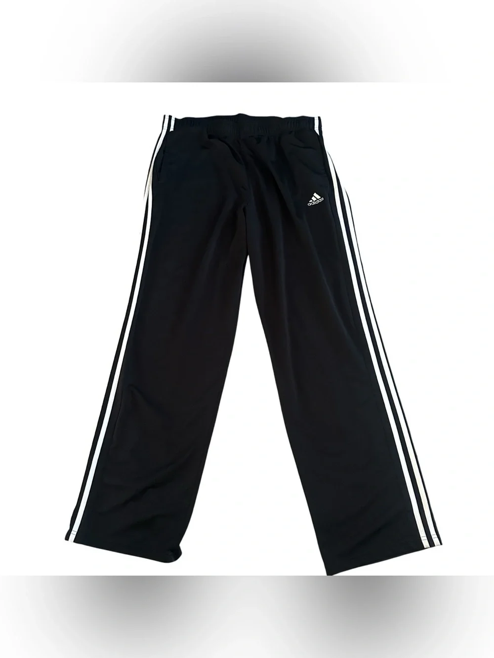 Adidas Side Stripe Logo Black White Track Pants Mens XL
